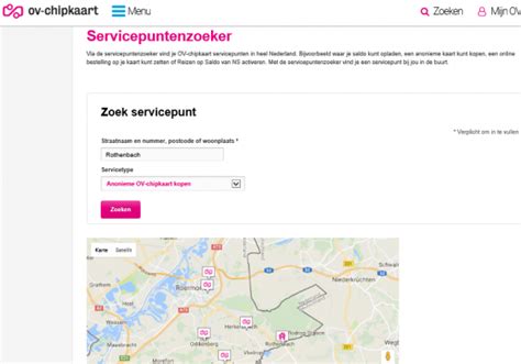 servicepuntenzoeker ov.